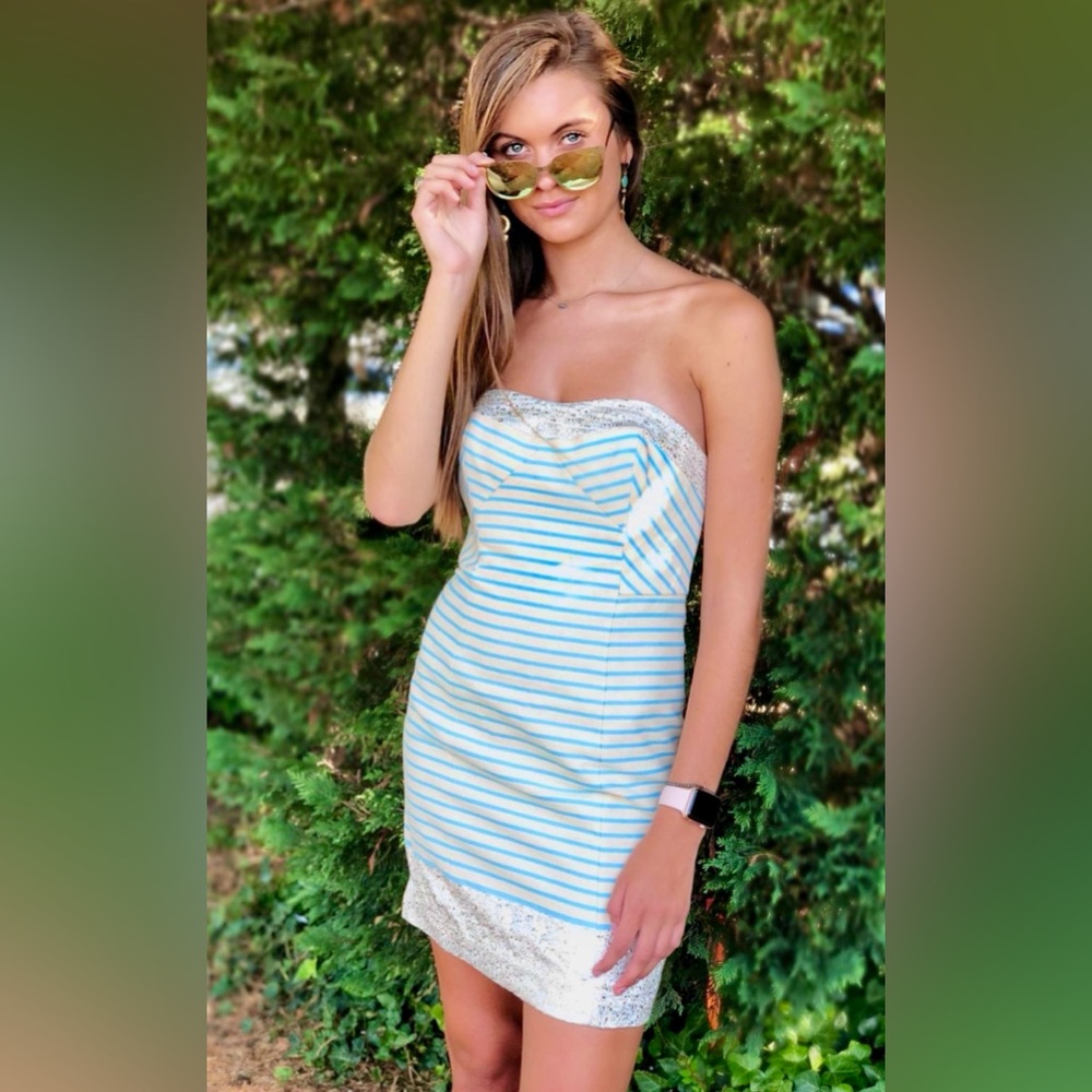 Lilly Pulitzer NWT Remi Convertible Dress Blue Horizon Bayview Size 4